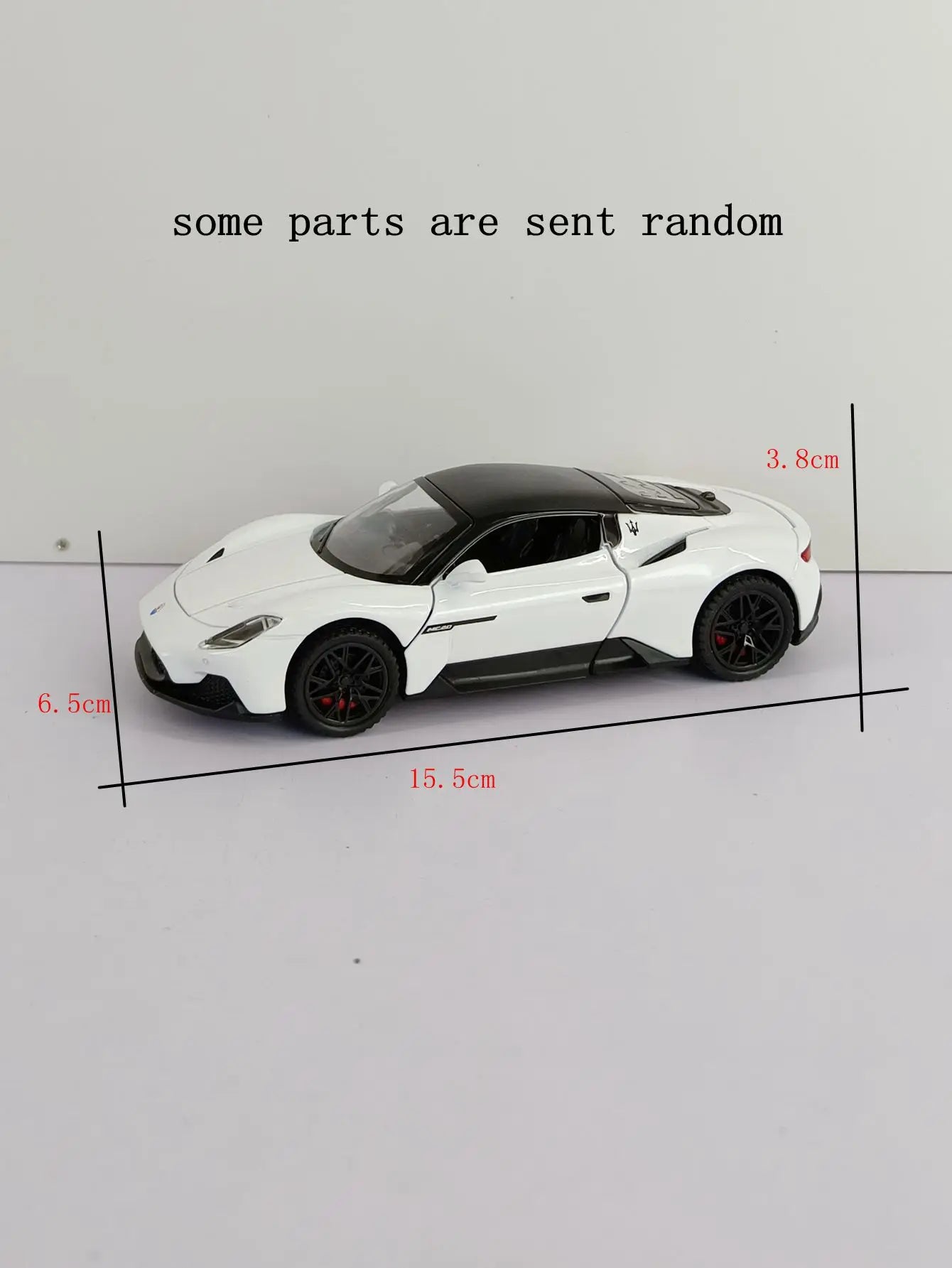 1:32 MC20 Alloy Sports Car Model doors and the front hood and trunk door can be opened has sound and lighting functions