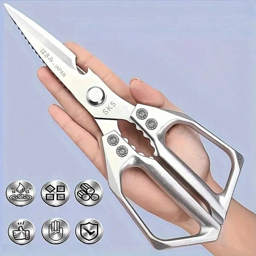 1 Pair Heavy Duty Professional Kitchen Scissors - Multipurpose Food Shears, Ergonomic Handles, Suitable For Home And Commercial Kitchens