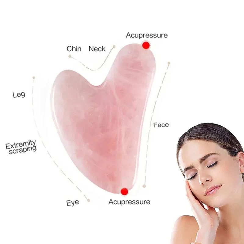 Natural Jade Facial Gua Sha Board Smooth Surface Portable Home SPA Massage Tool Gentle Skin Care Beauty Accessory