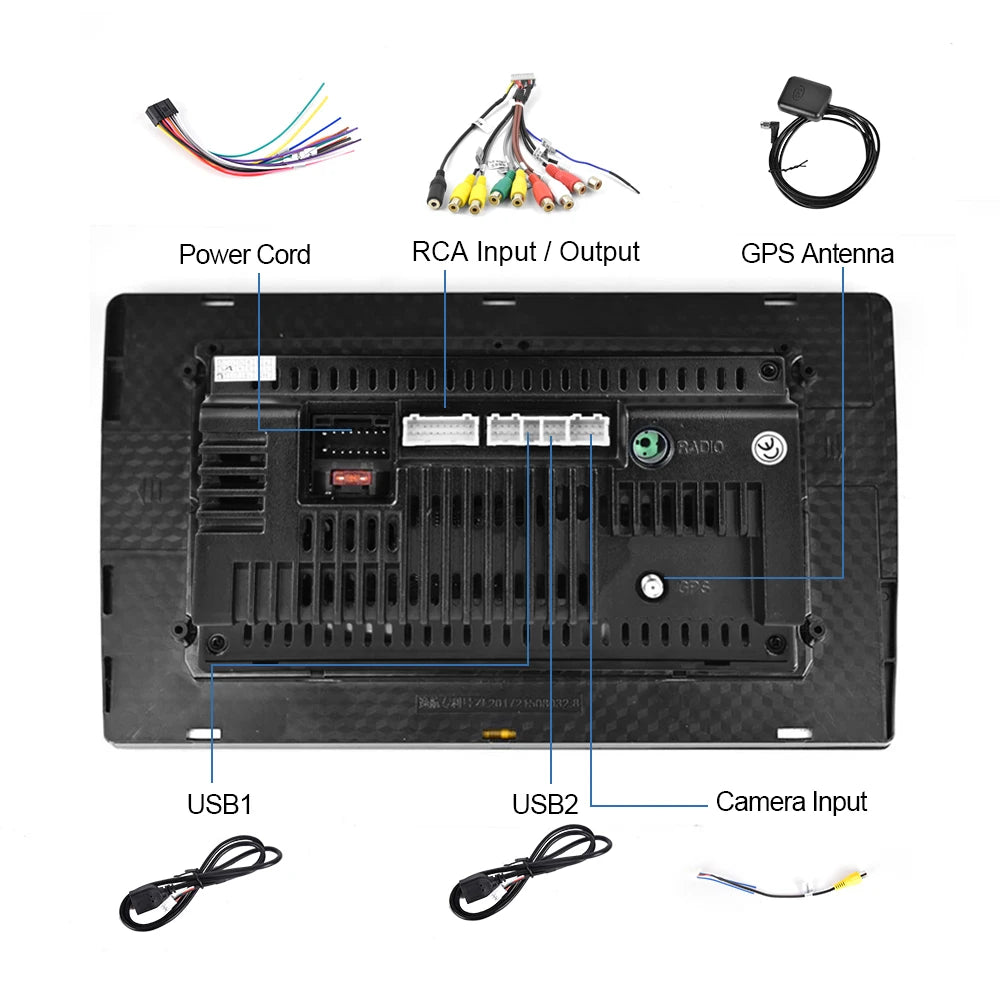 Podofo Car Radio Carplay Android 11 2 Din Android Wifi Universal 7/9/10" Car Multimedia Player For Volkswagen Nissan Toyota Kia