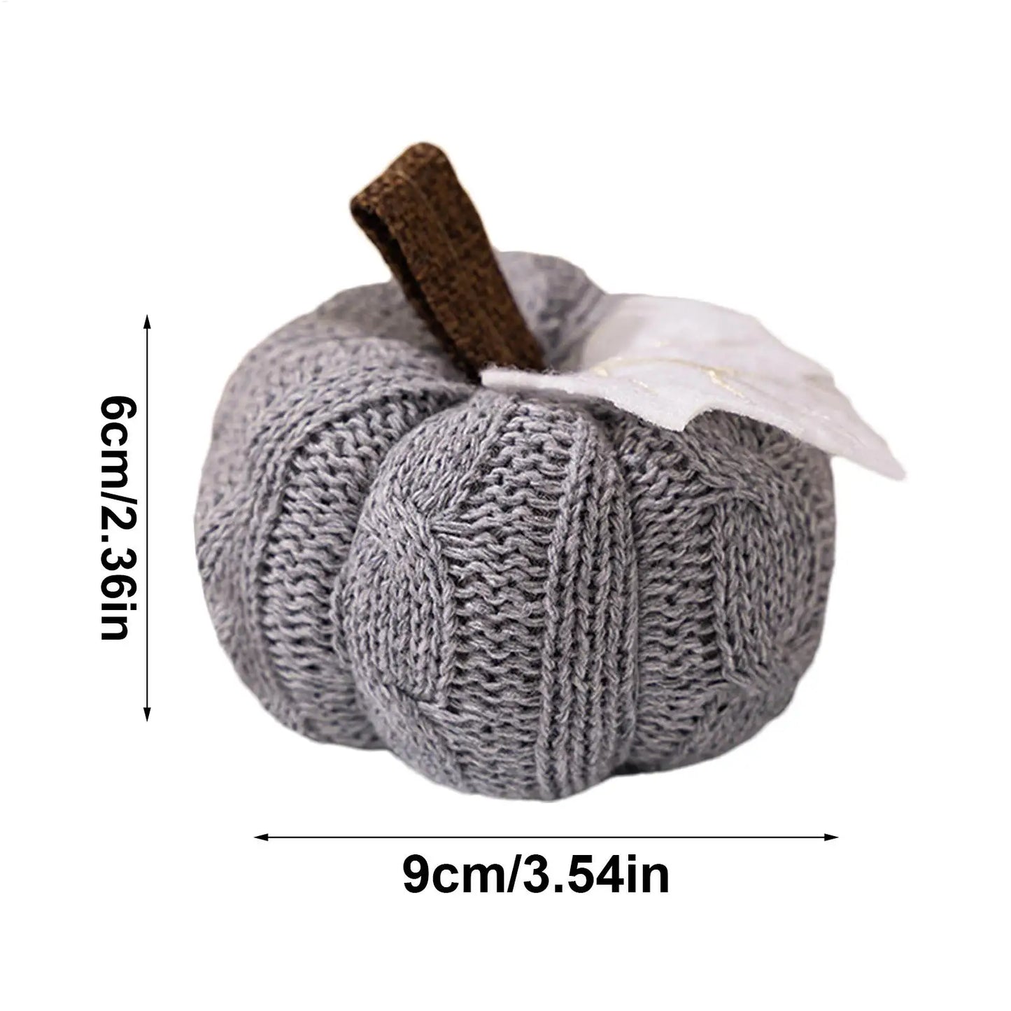 Knit Pumpkin for Autumn Decor Handcrafted Knitted Pumpkin Cozy Warm Soft Decorative Ornaments for Halloween Easter Thanksgiving