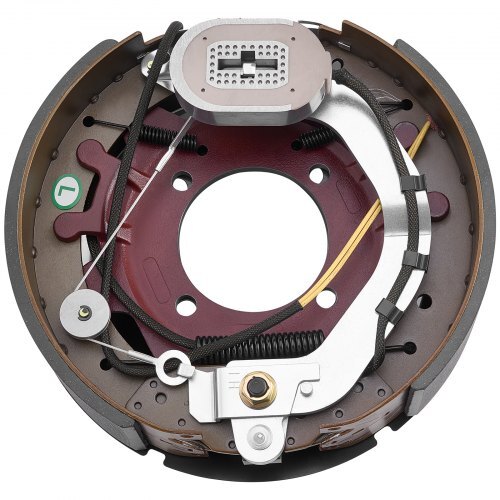 Electric Trailer Brake Kit, 12.25 x 3.375 Inch, 2 Pairs Self-Adjusting Electric Brakes Kit for 10000 lbs Trailer Axle, Backing Plates for Braking System Part Replacement, Fit for Trailers, RVs - American Smart