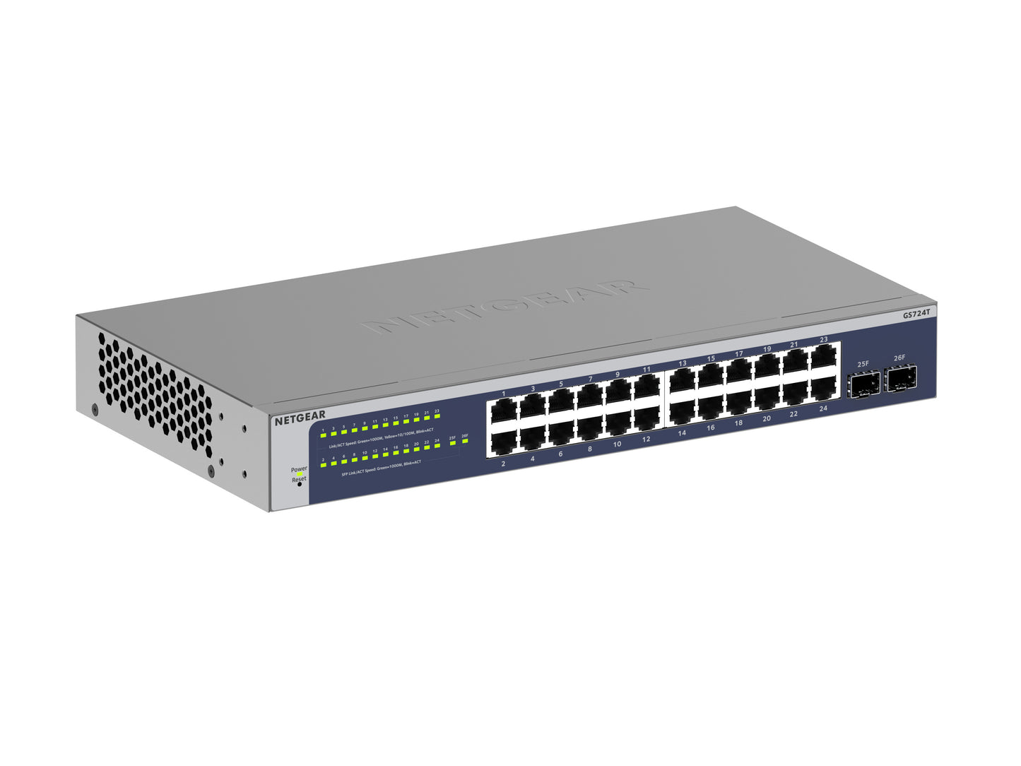 American Smart 24-port GE smart managed pro switch for wired network setup, featuring multiple Ethernet ports and advanced management features.