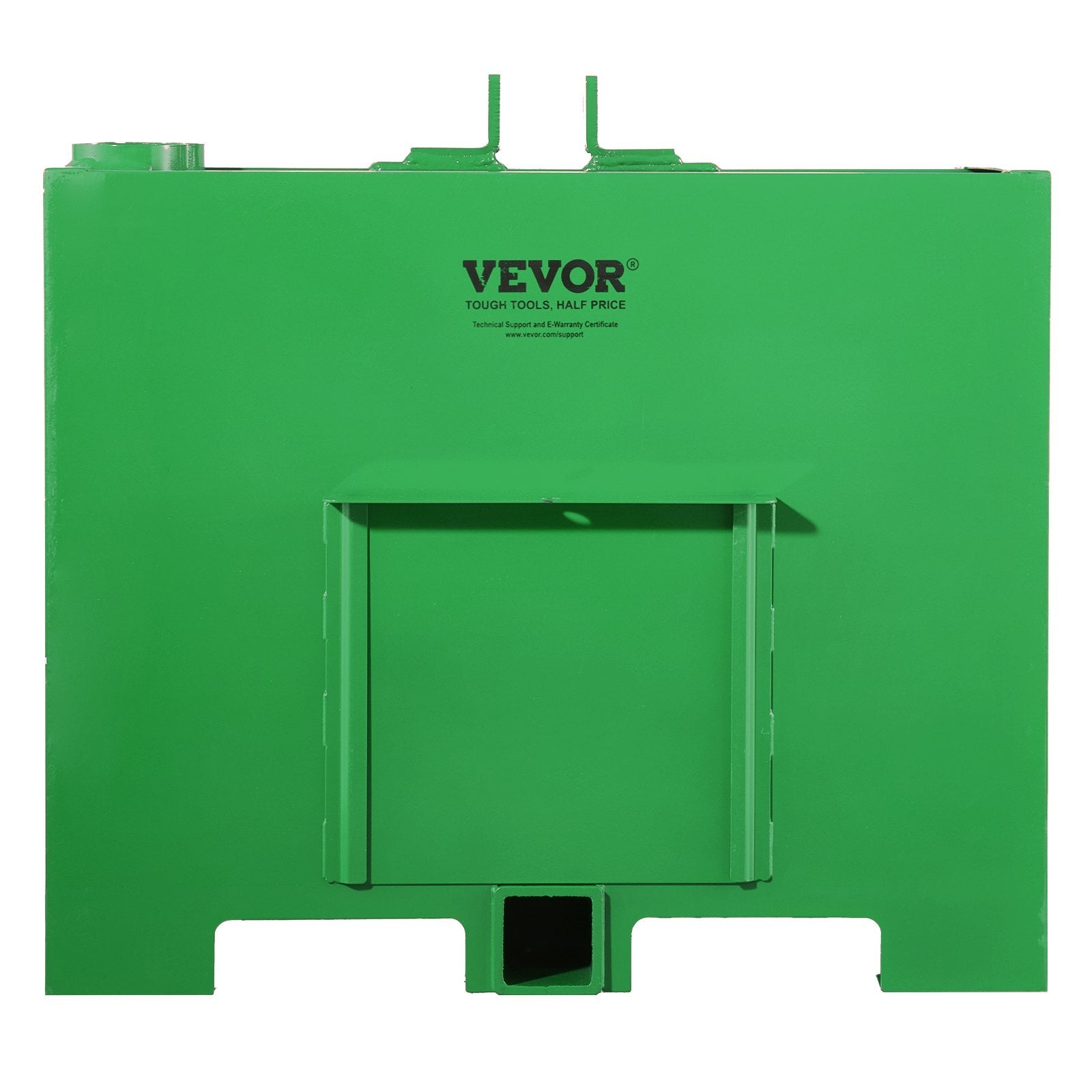 Ballast Box, 3-Point Category 1 Tractor Ballast of 800lbs Capacity, for 2 Inch Hitch Receiver, Heavy-Duty Steel 4.3 ft Large Volume Loader Attachment with Sliding Door, Green - American Smart