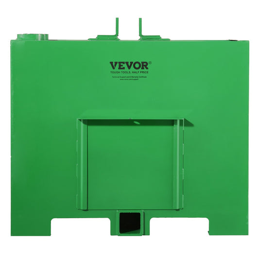 Ballast Box, 3-Point Category 1 Tractor Ballast of 800lbs Capacity, for 2 Inch Hitch Receiver, Heavy-Duty Steel 4.3 ft Large Volume Loader Attachment with Sliding Door, Green - American Smart