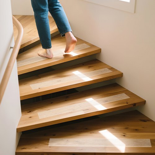 Anti-Slip Tape, 30 FT x 4 inch Transparent Non-Slip Grip Tape for Indoor & Outdoor Use, Ultra-Clear Non Skid Traction Treads for Bathrooms Boats Stairs Pools, Safe & Comfortable for Bare Feet - American Smart