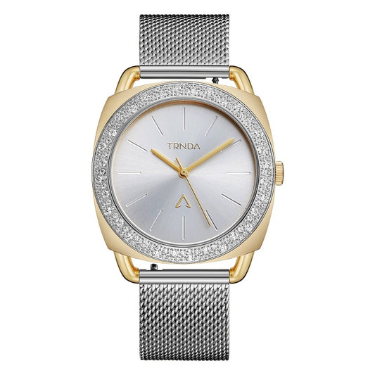 Trnda Women's Stainless Steel Gold Watch, Silver Dial | Trnda-W35.8-0
