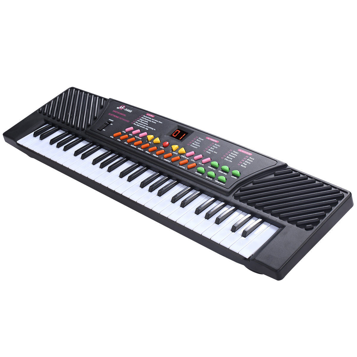54 Keys Kids Electronic Music Piano - Color: Black