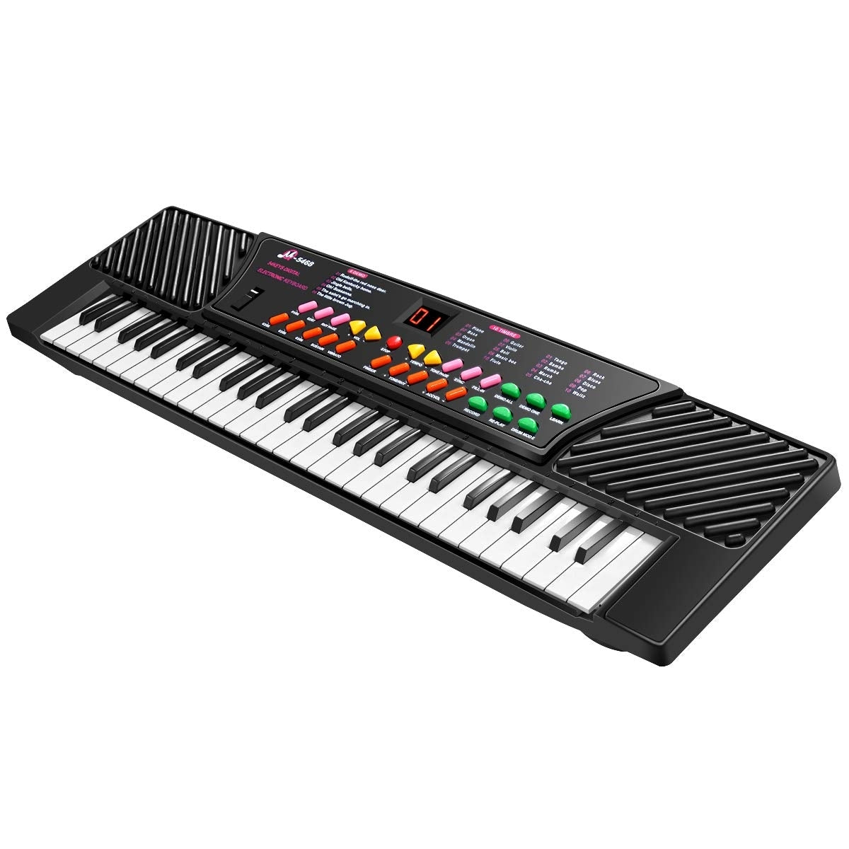 54 Keys Kids Electronic Music Piano - Color: Black