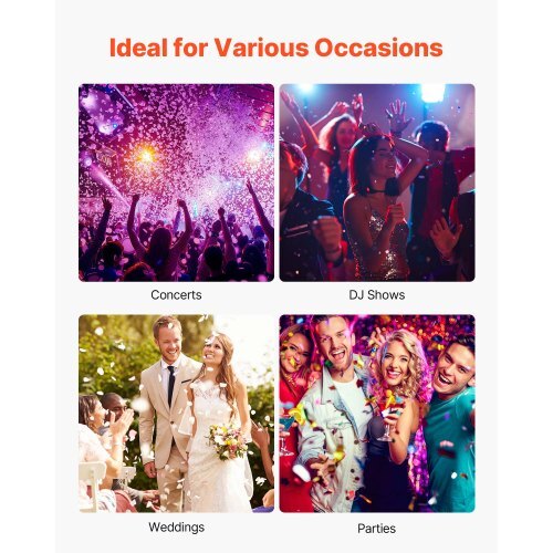 Electric Confetti Machine, 1500W Powerful Output Confetti Cannon Launcher, DMX512, Manual & Remote Control, Portable Confe-tti Shooter for Wedding Christmas Party Event Show Stage Nightclub - American Smart