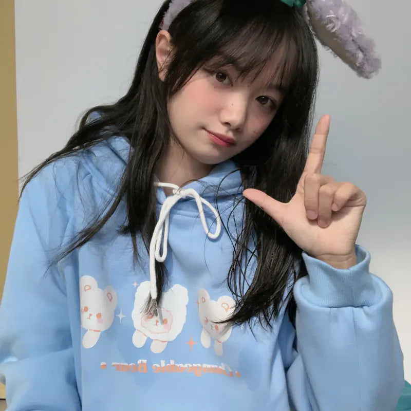 Soft Girl Plus Velvet Thick Loose Sweater Jacket