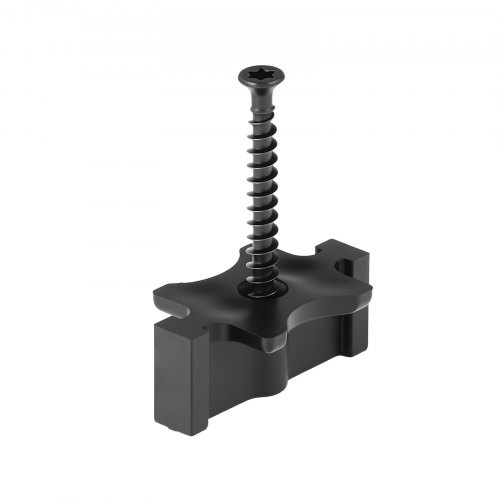 600PCS Hidden Deck Fasteners for Composite Decking Board, Universal Composite T Clips & Plastic Hidden Fasteners with Metal Screws,Polypropylene PP Clips Works with 0.26 inch Gaps, Black