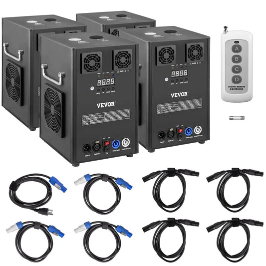 400W 2pcs Large Stage Equipment Special Effect Machine, Smart DMX Control Stage Equipment Showing Machine, Stage Lighting Effect Machine with Wireless Remote Control for Musical Show, Wedding