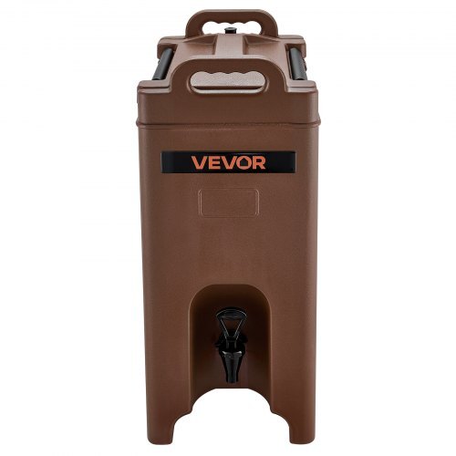 Insulated Beverage Dispenser, 5 Gal/19L Hot and Cold Beverage Server with Spigot & Handle, Food-Grade Thermal Drink Dispenser Cooler for Tea Coffee Water in Cafes & Restaurants, Brown - American Smart