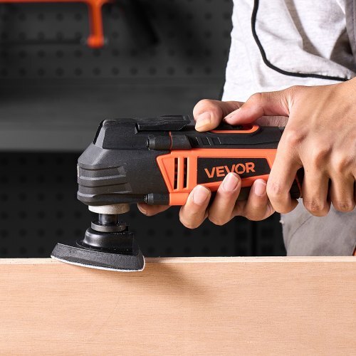 Multitool Oscillating Tool, 4Amps Electric Oscillating Multi Tool Corded with 6 Variable Speeds 7000 - 19000 OPM, 3.2? Oscillating Angle, 13PCS Saw Accessories, LED Work Light & Tool Bag - American Smart
