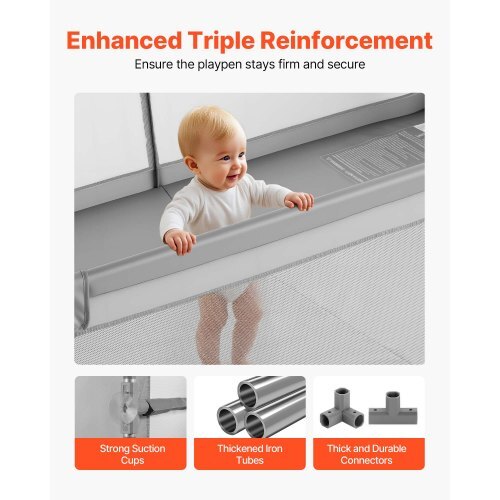 Baby Playpen, 78.7 x 58.7 Large Toddlers Playpen, Indoor/Outdoor Baby Fence Play Yard with 50 Ocean Balls, Zippered Door & Breathable Mesh, No-Gap Safety Activity Center for Babies Toddlers - American Smart