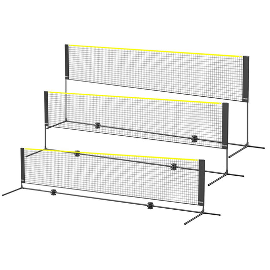 Badminton Net, Height Adjustable Volleyball Net, 14ft Wide Foldable Pickleball Net, Portable Easy Setup Tennis Net Set with Poles, Stand and Carry Bag, for Kids Backyard Game Indoor Outdoor Use - American Smart