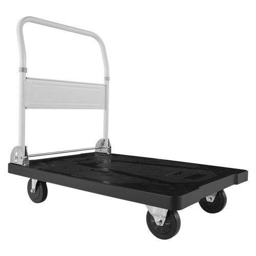 Foldable Push Cart Dolly, 660 lbs Capacity, Folding Platform Truck with Swivel Wheels, Moving Platform Hand Truck Flatbed Cart, Space Saving Push Handle, for Easy Storage, 35.2 x 23.4 x 33.5 in - American Smart