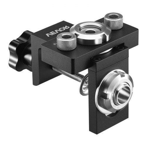 Doweling Jig Kit, Self Centering Dowel Drill Jig for Straight Holes, Aluminum Alloy Woodworking Joints Tool with 3 Size Drill Bits 5/16", 3/8", and 19/32", Adjustable Width, for Wood Working