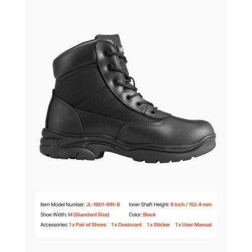 Men's Military Tactical Boots, 6 inch Combat Hiking Work Boots, Lightweight & Breathable & Sturdy Mens Motorcycle Interceptor Trooper Boot, for Outdoor Security Mountaineering, US Size 9