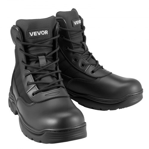 Men's Military Tactical Boots, 6 inch Combat Hiking Work Boots, Lightweight & Breathable & Sturdy Mens Motorcycle Interceptor Trooper Boot, for Outdoor Security Mountaineering, US Size 9