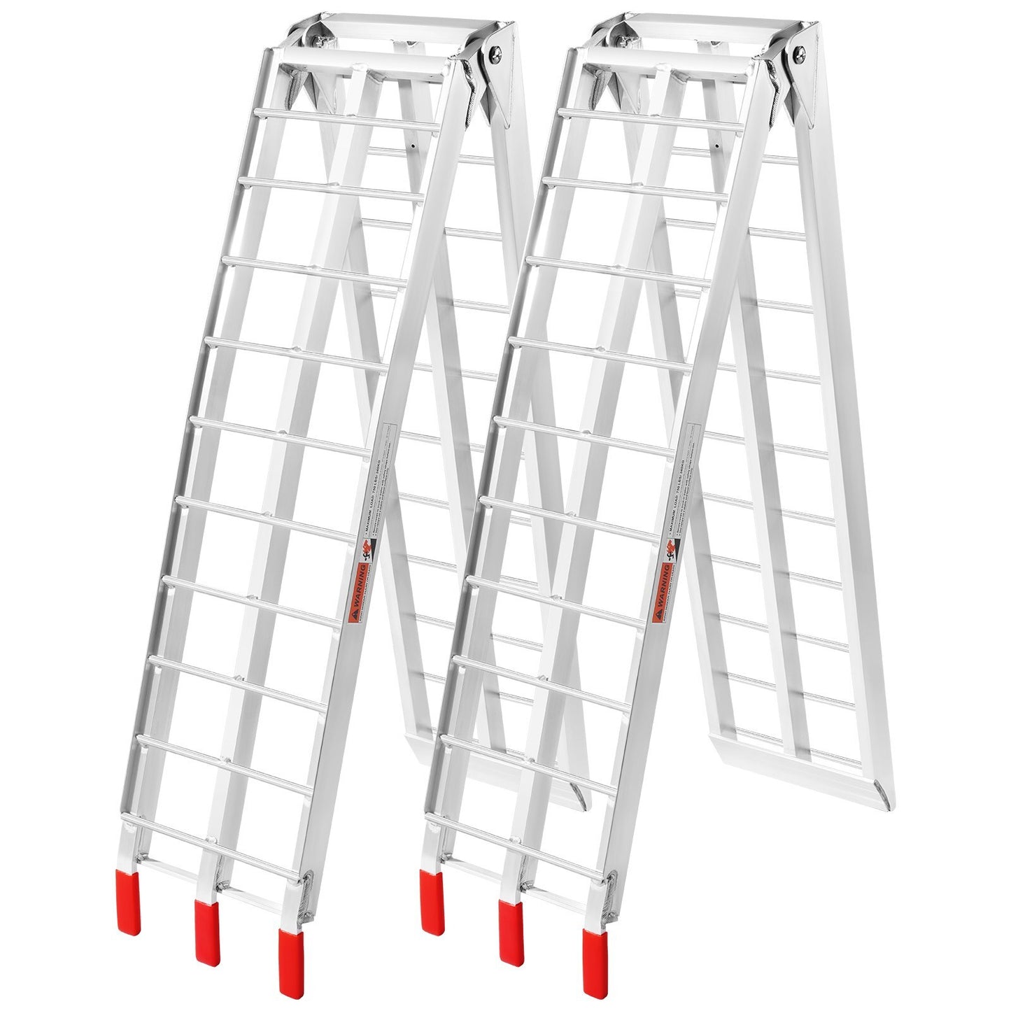 Aluminum Ramps, 1500 lbs Folding Loading Ramps for Pickup Trucks Bed, Trailers Ramp with Load Straps for Dirt Bike, UTV, ATV, Trucks, Lawn Mowers, Snowblower, Cargo Trailer, 89"L x 12"W, 2 Pcs - American Smart