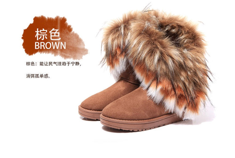 womens-fox-fur-snow-boots