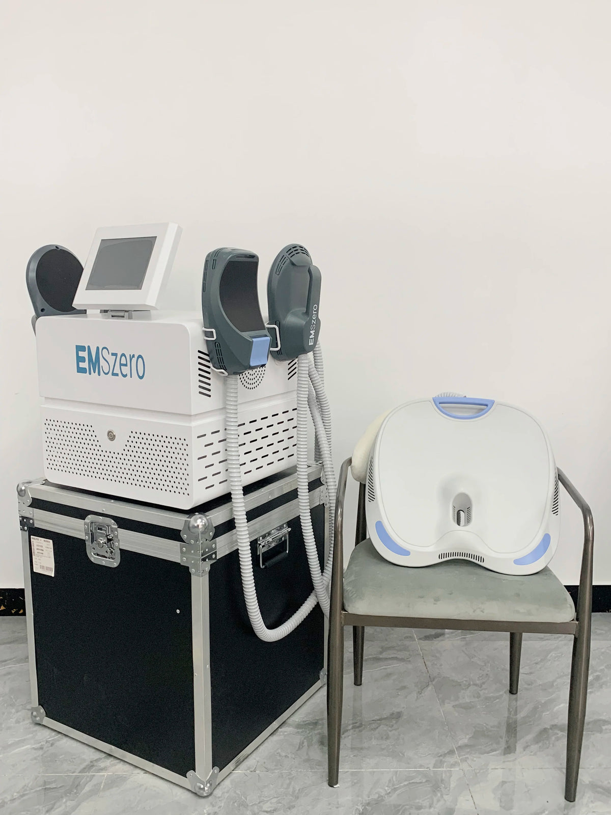 American Smart EMSzero RF EMS Sculpt Machine with 6500W for body slimming, fat removal, and muscle stimulation in salon settings.