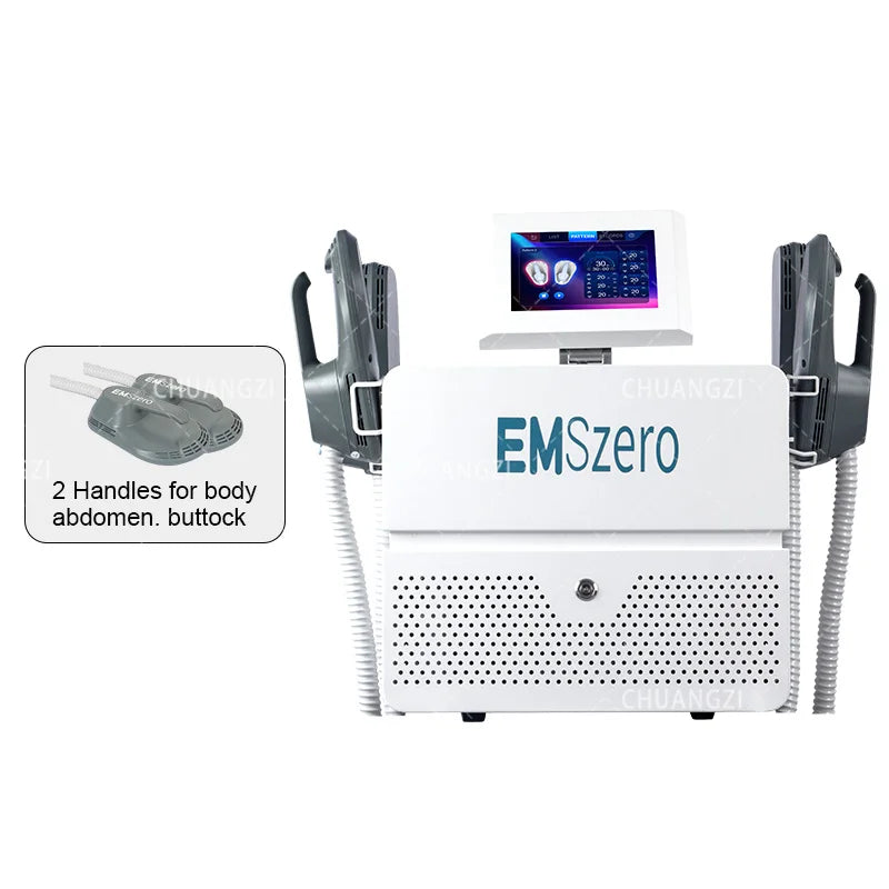American Smart EMSzero RF EMS Sculpt Machine for body slimming, fat removal, and muscle stimulation in salon settings.