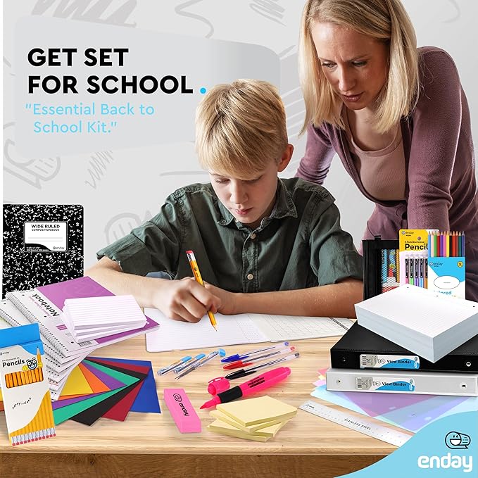 American Smart high school and college supplies kit with 79 pieces, including school supplies for girls and boys, premium quality.