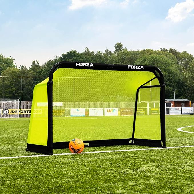 Forza Aluminum POD soccer goals by American Smart, fold-away freestanding target goals in multiple sizes and colors.