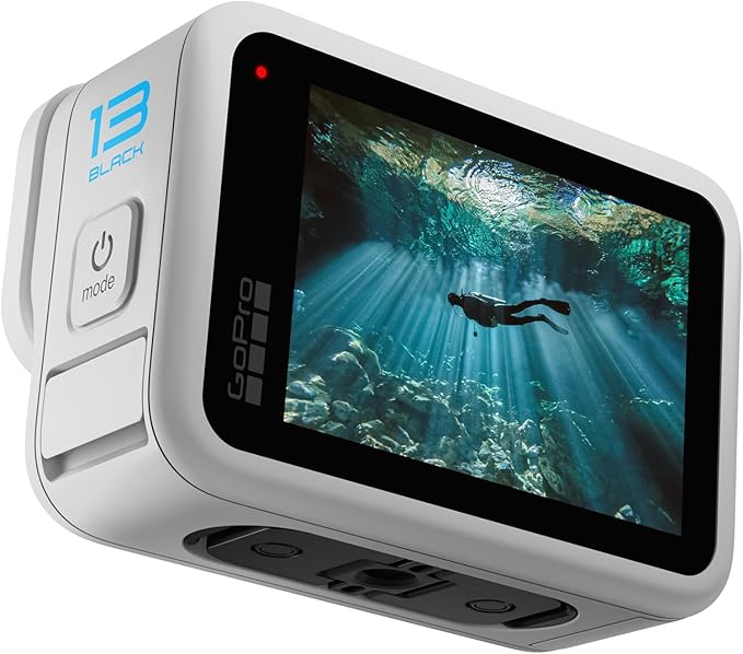 GoPro HERO13 Black waterproof action camera in Polar White with 5.3K60 video and 27MP photo, branded by American Smart.