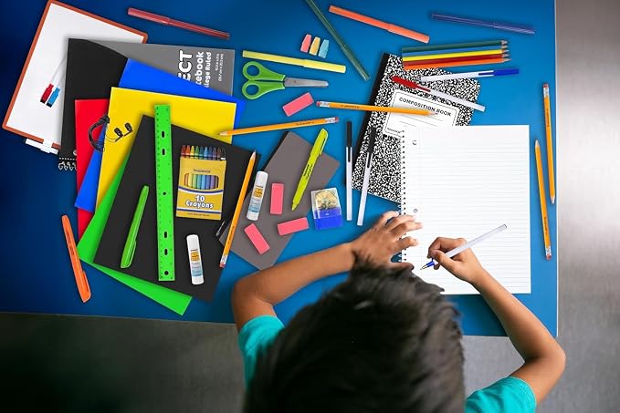 American Smart Trail Maker school supplies kit with folders, notebooks, pencils, and pens for grades K-12.