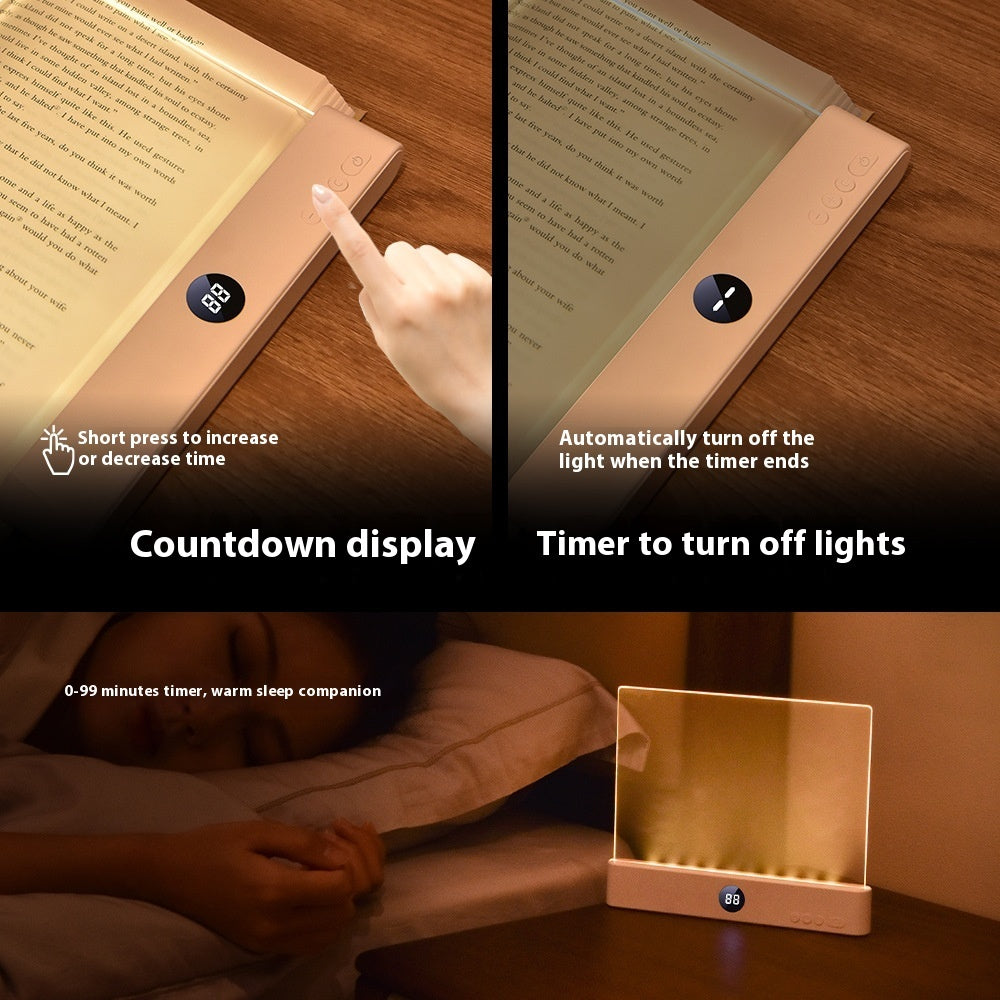 Rechargeable LED tablet reading light by American Smart - CG, compact design with adjustable brightness for easy reading.