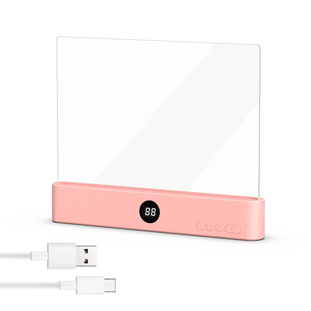 Rechargeable LED tablet reading light by American Smart - CG, compact and adjustable for easy nighttime reading.