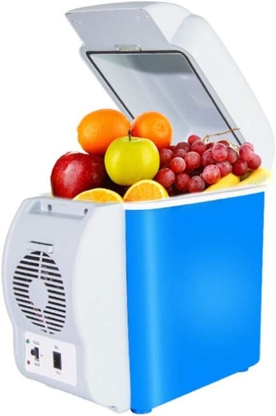American Smart 7.5L portable car refrigerator and warmer for travel, food, and beverages, powered by 12V consumer electronics.
