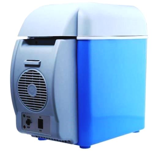 American Smart 7.5L portable car refrigerator and warmer, compact 12V cooler for travel food and beverages.