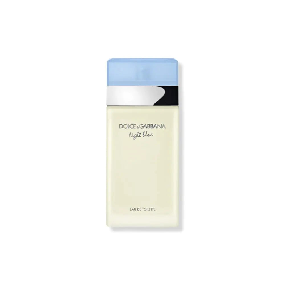 Dolce & Gabbana Light Blue Eau de Toilette spray for women, 0.84 fl oz, featuring a clear glass bottle with blue accents.