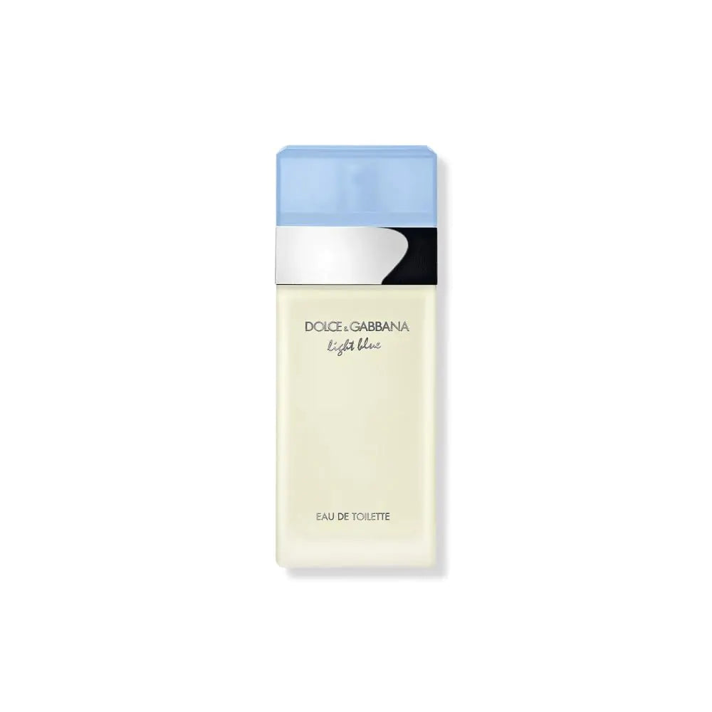 Dolce & Gabbana Light Blue Eau De Toilette spray for women, 0.84 fl oz bottle, with blue packaging and branding.