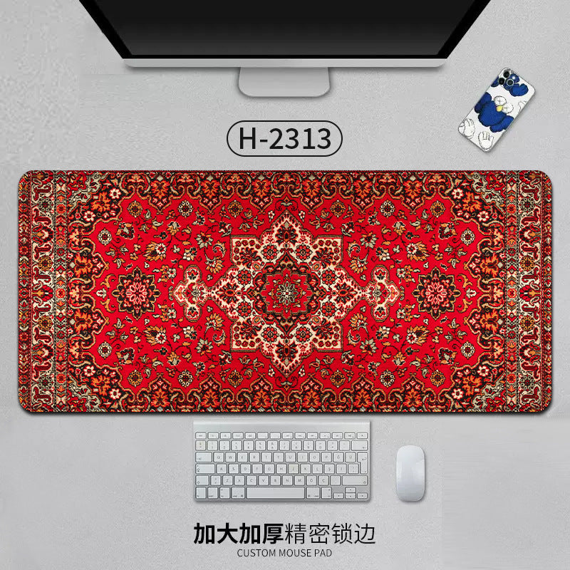 Large Persian-style mouse pad by American Smart EP, natural rubber desk mat with anti-slip lockedge for office and gaming use.