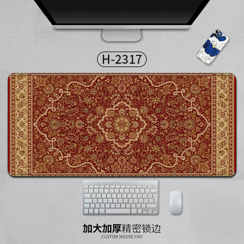 Large Persian-style mouse pad from American Smart EP with natural rubber backing, anti-slip desk mat for office and gaming use