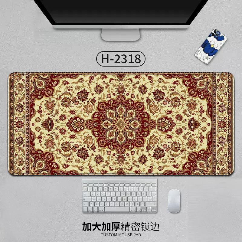 Large Persian Mouse Pad by American Smart EP with natural rubber backing, anti-slip desk mat for office and gaming use.