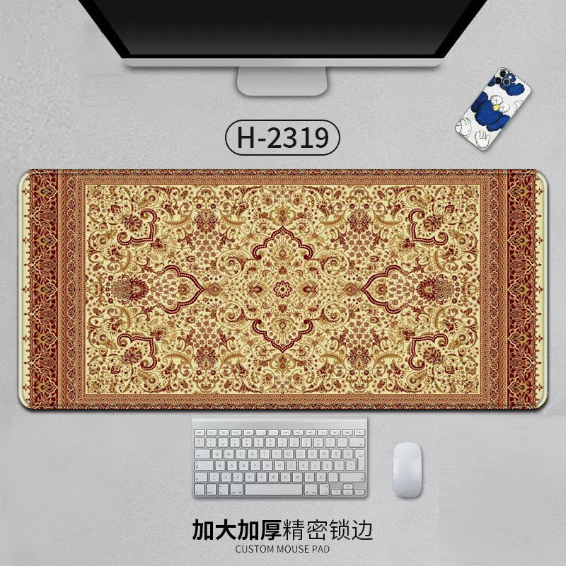 Large Persian design mouse pad with natural rubber backing, anti-slip desk mat for office, gaming, and laptop use by American Smart EP.