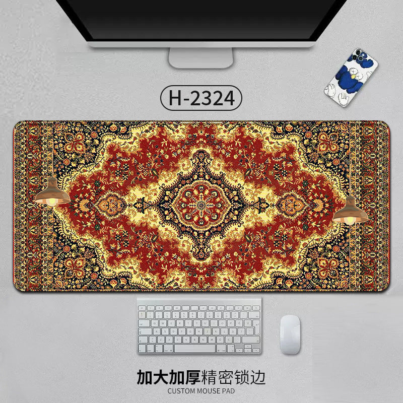 Large Persian-style mouse pad by American Smart - EP, featuring natural rubber anti-slip base and decorative lockedge for office or gaming.