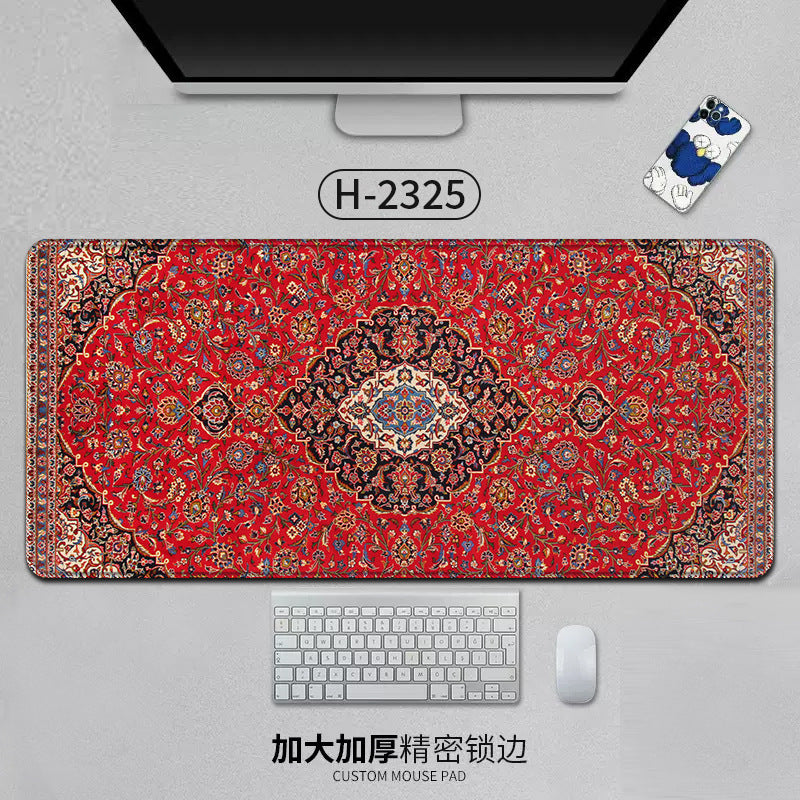 Large Persian-style office mouse pad from American Smart EP with natural rubber backing and anti-slip lockedge for desk or gaming use.