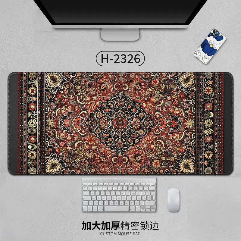 Large Persian-style mouse pad by American Smart, featuring natural rubber backing, anti-slip surface, and decorative office desk mat