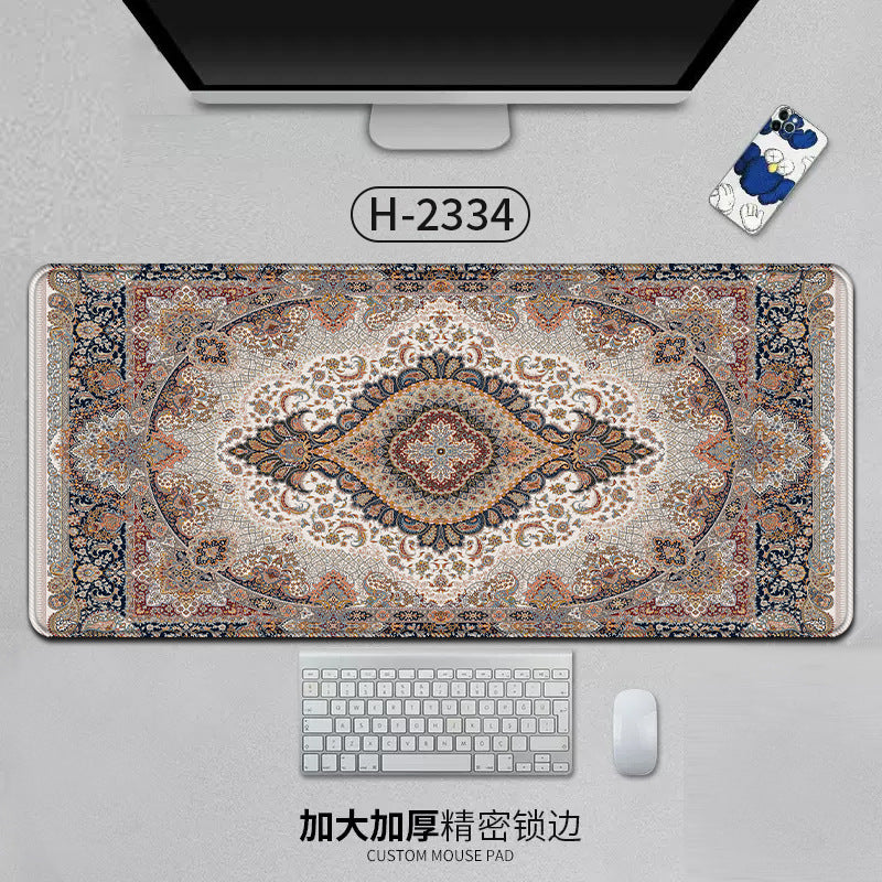 Large Persian-style mouse pad with natural rubber base, anti-slip desk mat for office and gaming from American Smart - EP