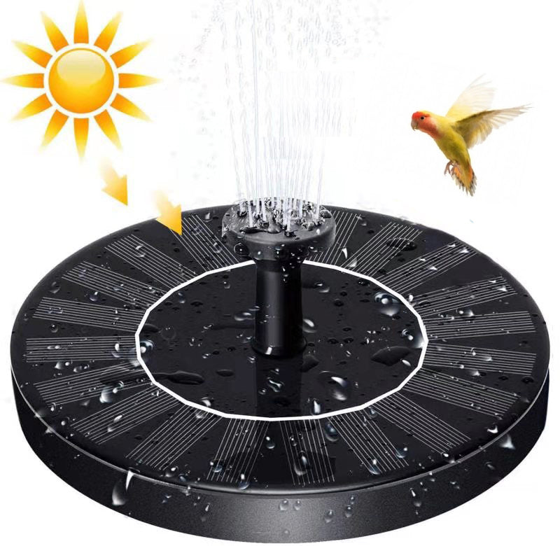 American Smart outdoor solar fountain with flowing water, lights, and bird bath design for garden decoration and outdoor pool enhancement.