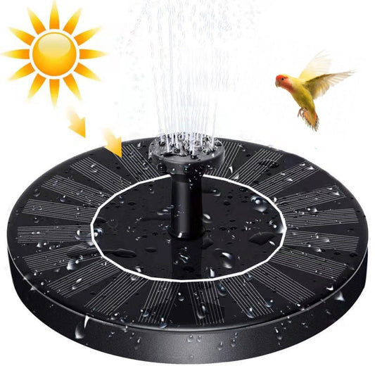 American Smart outdoor solar fountain with flowing water, lights, and bird bath design for garden decoration and outdoor pool enhancement.