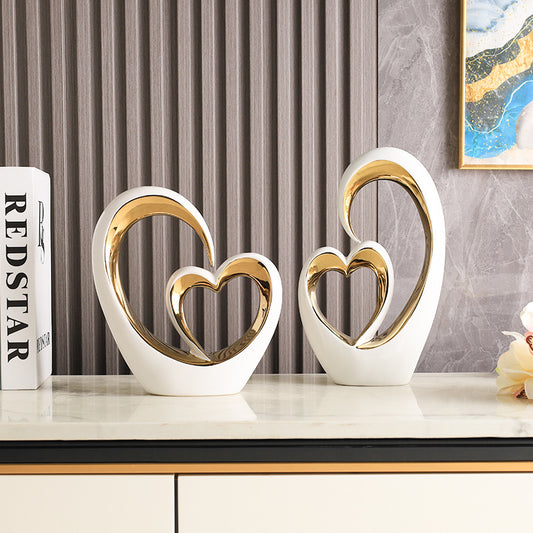 Modern heart-shaped decorative ornament by American Smart EP, ideal for home living room, entryway, wine cabinet, bedroom, or TV cabinet.